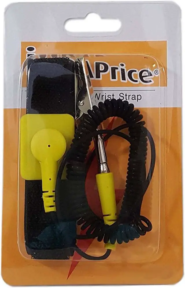 Alt view image 2 of 5 - iMBAPrice Anti-Static Adjustable Grounding Wrist Strap Components Black, Yellow