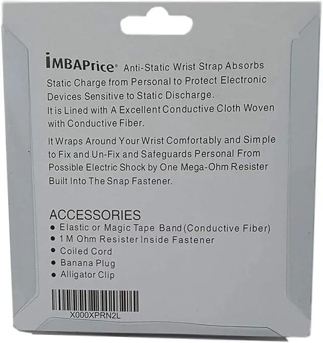 Alt view image 3 of 5 - iMBAPrice Anti-Static Adjustable Grounding Wrist Strap Components Black, Yellow