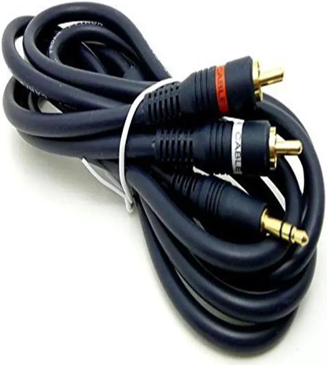 Alt view image 4 of 5 - iMBAPrice Premium Series 50 Feet 3.5mm Stereo Male to 2RCA Male 22AWG Cable - Gold Plated