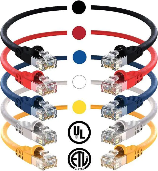 Alt view image 4 of 4 - iMBAPrice (10 Pack) Blue 7 Feet (7ft) Molded UTP Cat6 Ethernet Network Patch Cable RJ45 M/M