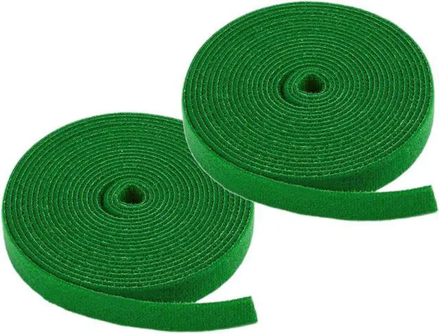 Main image of iMBAPrice (Pack of 2) 5 yard Cable Fastening Tape with .75 inch Hook (Green)