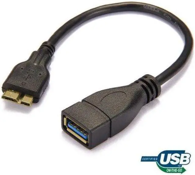 Main image of iMBAPrice Black Micro USB 3.0 OTG Dongle - Pro-iMBA SuperSpeed GT5.0 Host Flash Disk Cable for Samsung Galaxy Note 3/N900/N9000 & Galaxy S5 (Goldplated)