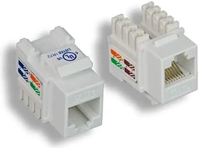 Alt view image 2 of 3 - iMBAPrice (Pack of 10) Keystone Punch Down Jack Cat-5e RJ-45 - White