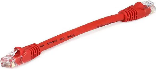 Alt view image 3 of 4 - imbaprice cat6 snagless ethernet patch cable in red 0.5 feet 6 inches 10 pack