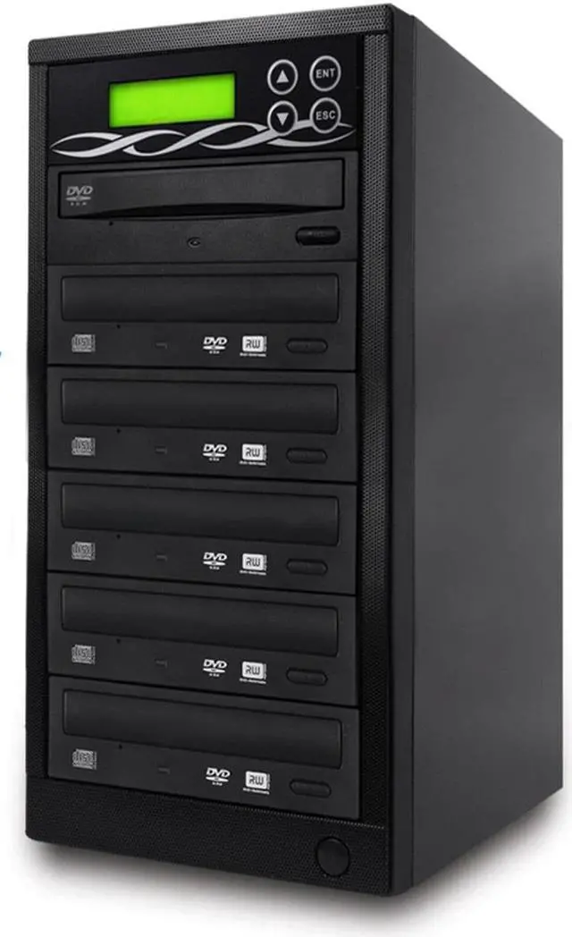 Alt view image 4 of 6 - BestDuplicator Target DVD CD Duplicator with DVDRW Burners Athena Duplication Controller, Standalone Copier Tower Replication Recorder Black (1 Target, Black)