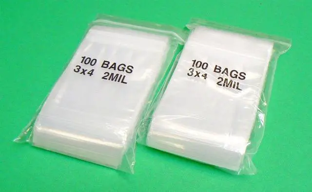 Main image of 200 Clear Reclosable Zipper Bag (3'' x 4'') - 2 Mil Thick, by Amamax