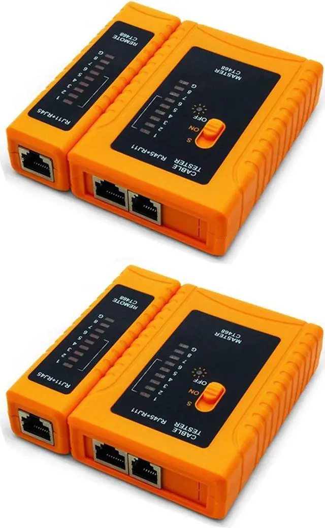 Main image of iMBAPrice (Pack of 2) RJ45/RJ11/RJ12/CAT5/CAT6/ UTP Network LAN Cable Tester Test Tool