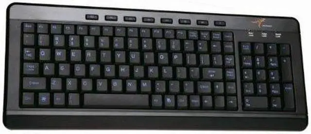 Main image of Black LED Lighted Keyboard W-9868BK USB