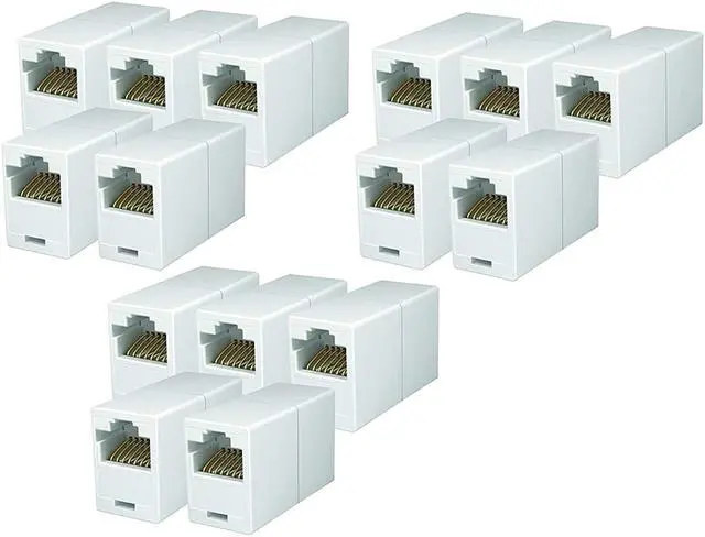 Alt view image 2 of 2 - iMBAPrice RJ45 Coupler - (Pack of 15) Cat5e Ethernet Cable Extender Female to Female Straight Modular Inline Coupler