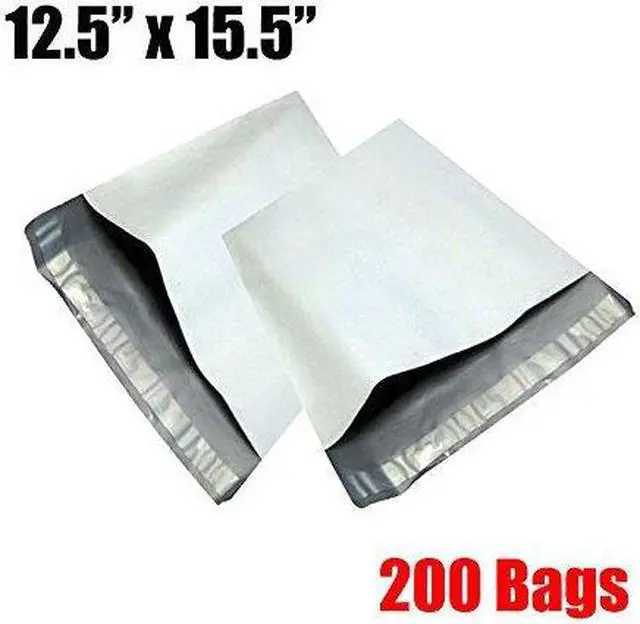 Alt view image 2 of 2 - 200 - 12x15.5 WHITE POLY MAILERS ENVELOPES BAGS + free USB Cable (Value Pack)