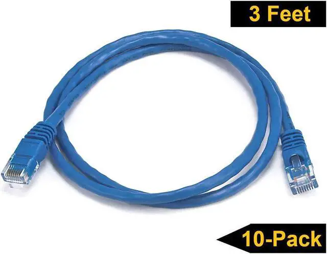 Alt view image 3 of 4 - iMBAPrice 7' Cat5e Network Ethernet Patch Cable, 10 Pack, Blue (IMBA-CAT5-07BL-10PK)