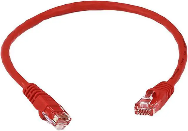 Alt view image 2 of 2 - iMBAPrice - Cat6 Snagless Ethernet Patch Cable in Red (1 Feet) - 10 Pack