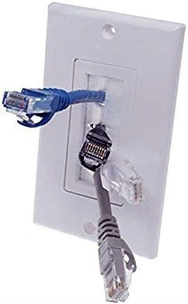 Alt view image 2 of 2 - iMBAPrice Single Gang Brush Wall Plate - One Gang Wall Plate with Brush Bristles - White