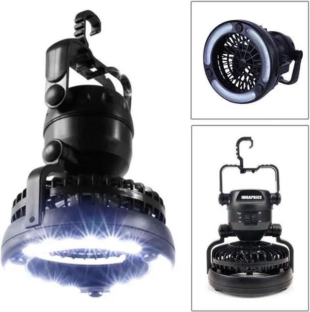 Alt view image 2 of 5 - imbaprice 2pack portable led camping lantern 18 led flashlight ceiling fan outdoor hiking fishing outages emergencies tent