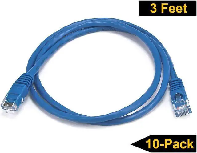 Alt view image 3 of 6 - iMBAPrice 25'Cat5e Network Ethernet Patch Cable, 10 Pack, Blue (IMBA-CAT5-25BL-10PK)