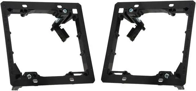 Alt view image 4 of 5 - iMBAPrice Dual Gang (2-Gang) Low Voltage Mounting Bracket - Black (Pack of 2)