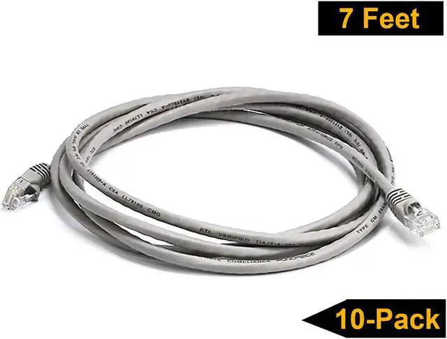 Alt view image 4 of 4 - iMBAPrice 15' Cat5e Network Ethernet Patch Cable, 10 Pack, Gray (IMBA-CAT5-15GY-10PK)