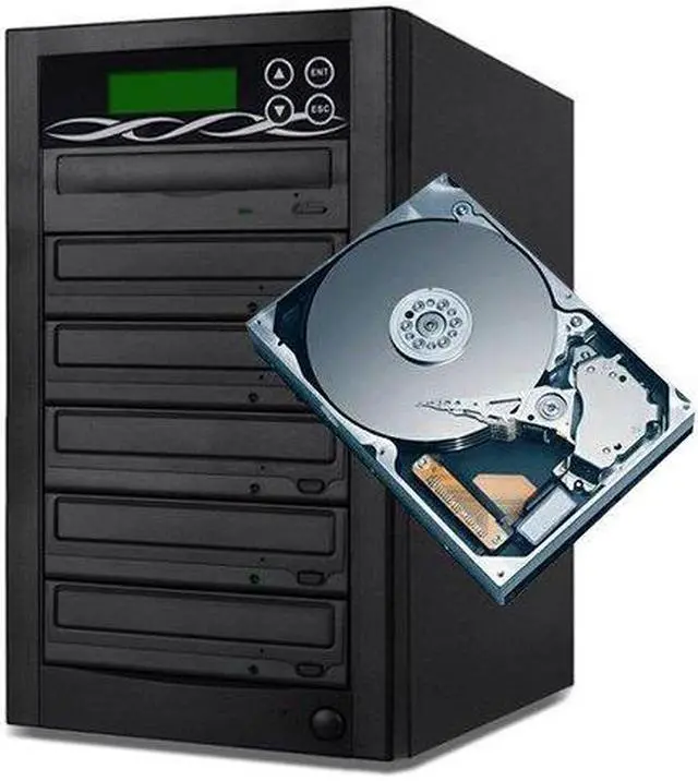 Main image of BestDuplicator 5 Target Standalone 24X CD/DVD Duplicator SATA DVDRW + Built-In 400GB HDD Storage