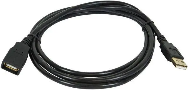 Alt view image 5 of 18 - Monoprice USB 2.0 Extension Cable - 6 Feet - Black | Type-A Male to USB Type-A Female, 28/24AWG, Gold Plated Connectors