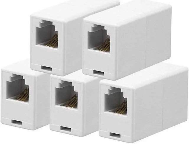 Main image of iMBAPrice RJ11 4P4C Straight Telephone Inline Coupler (5 Pack)