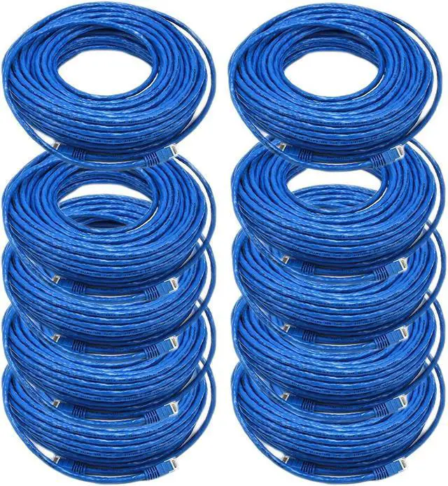 Alt view image 2 of 2 - iMBAPrice 10' Cat5e Network Ethernet Patch Cable, 10 Pack, Blue (IMBA-CAT5-10BL-10PK)