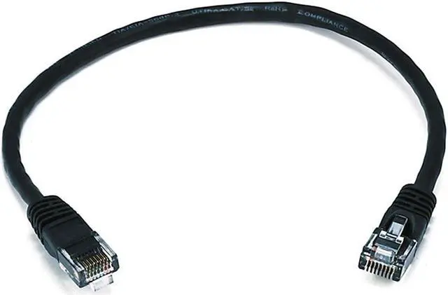 Alt view image 2 of 3 - iMBAPrice (10 Pack) Black 1 Feet (1ft) Molded UTP Cat6 Ethernet Network Patch Cable RJ45 M/M