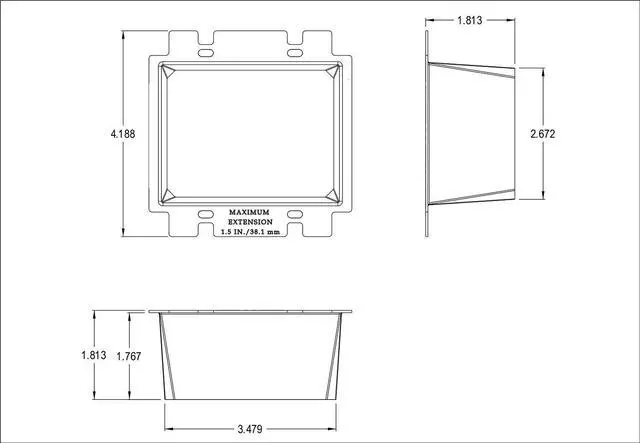 Alt view image 4 of 4 - iMBAPrice BE2-2 (2-Gang) Electrical Power Outlet Box Extender - White, 2-Pack (Made in USA)