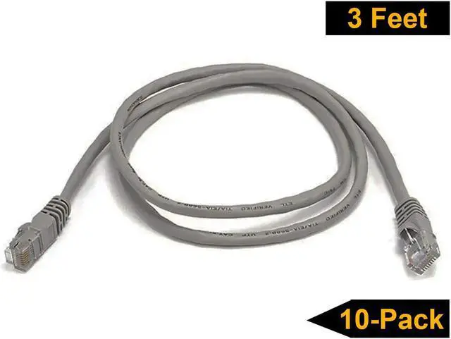 Alt view image 3 of 4 - iMBAPrice 15' Cat5e Network Ethernet Patch Cable, 10 Pack, Gray (IMBA-CAT5-15GY-10PK)