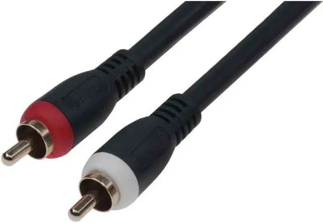Alt view image 3 of 3 - 12ft 2 RCA to 2 RCA Audio Gold Plated Cable - Red and White