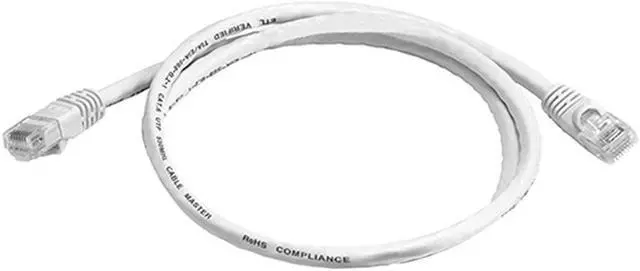 Alt view image 2 of 3 - iMBAPrice - Cat6 Snagless Ethernet Patch Cable in White (2 Feet) - 10 Pack