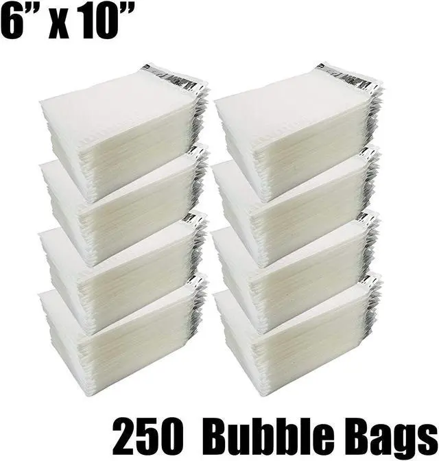 Alt view image 2 of 2 - iMBAPrice - 250 #0 (6" x 10") PURE WHITE COLOR SELF SEAL POLY BUBBLE MAILERS PADDED SHIPPING ENVELOPES (Total 250 Bags)