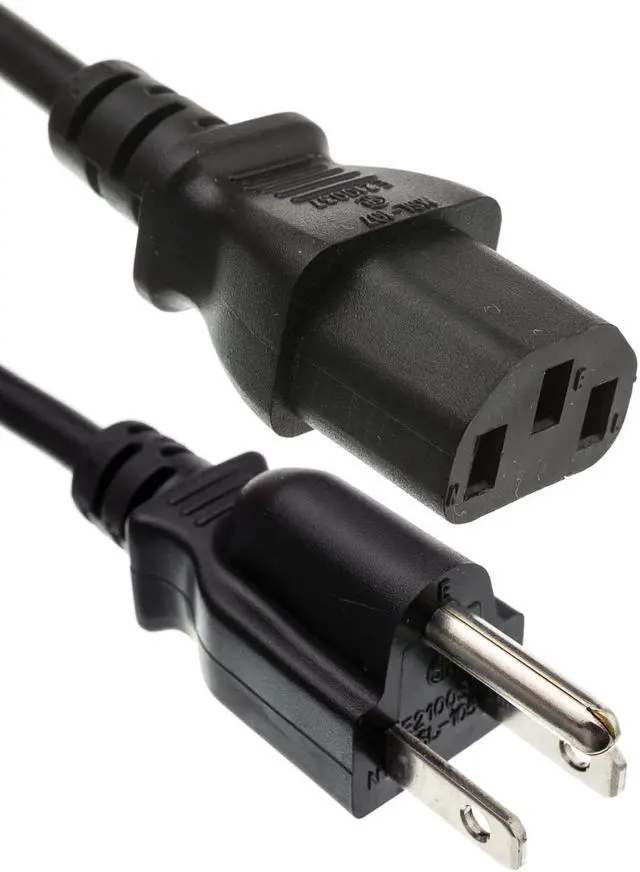 Alt view image 2 of 3 - iMBAPrice 12 Ft Universal AC Power Cord - NEMA 5-15P to IEC320C13 UL Listed 3 Prong Power Cable
