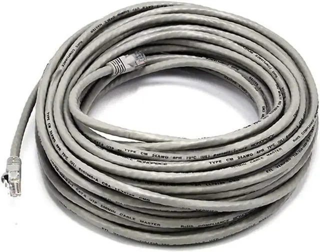 Main image of iMBAPrice Gray 50 Feet CAT5e RJ45 Patch Ethernet Network Cable For PC, Mac, Laptop, PS2, PS3, XBox, and XBox 360