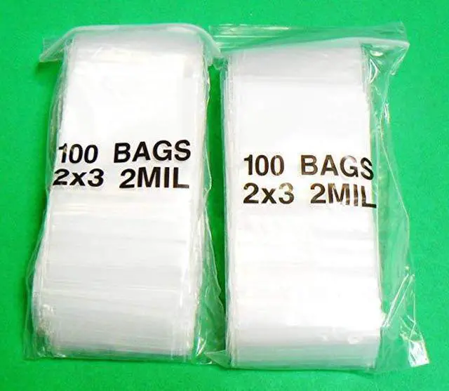 Main image of 200 Clear Reclosable Zipper Bag (2'' x 3'') - 2 Mil Thick, by Amamax