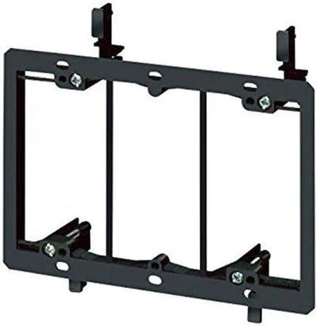 Main image of iMBAPrice 3 Gang Low Voltage Wallplate Mounting Bracket - Black