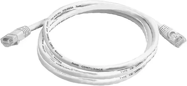 Alt view image 2 of 3 - iMBAPrice - Cat6 Snagless RJ45 Ethernet Patch Cable in White (7 Feet) - 10 Pack