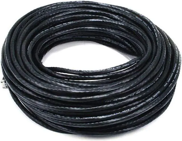 Main image of iMBAPrice - Cat5e Molded Network Patch Cable (100 Feet, Black)