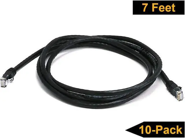 Alt view image 4 of 11 - iMBAPrice 3' Cat5e Network Ethernet Patch Cable, 10 Pack, Black (IMBA-CAT5-03BK-10PK)