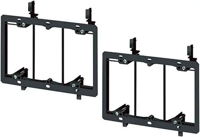 Main image of iMBAPrice® 3 Gang Low Voltage Wallplate Mounting Bracket - Black (Pack of 2)