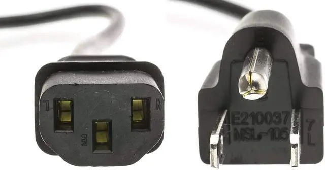 Alt view image 2 of 2 - iMBAPrice 1 Ft Universal AC Power Cord - NEMA 5-15P to IEC320C13 UL Listed 3 Prong Power Cable