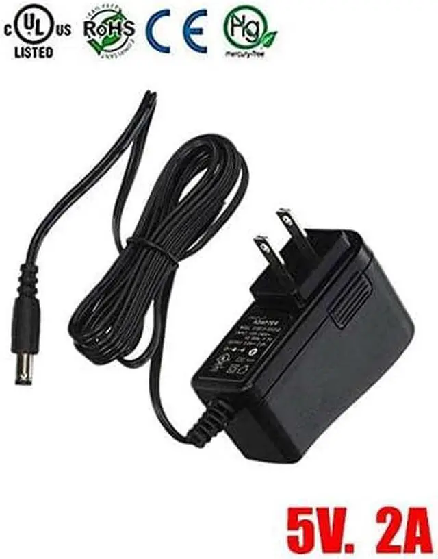 Alt view image 2 of 3 - Amamax AC/DC Wall Adapter - 5 Volt, 2A(2000mA) 5.5mm x 2.1mm plug (UL Listed) Power Supply (Pack of 5)