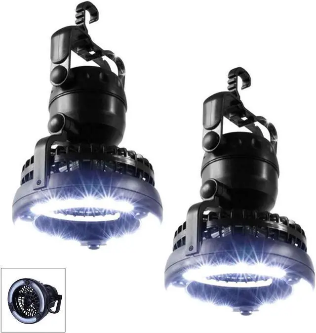 Main image of imbaprice 2pack portable led camping lantern 18 led flashlight ceiling fan outdoor hiking fishing outages emergencies tent