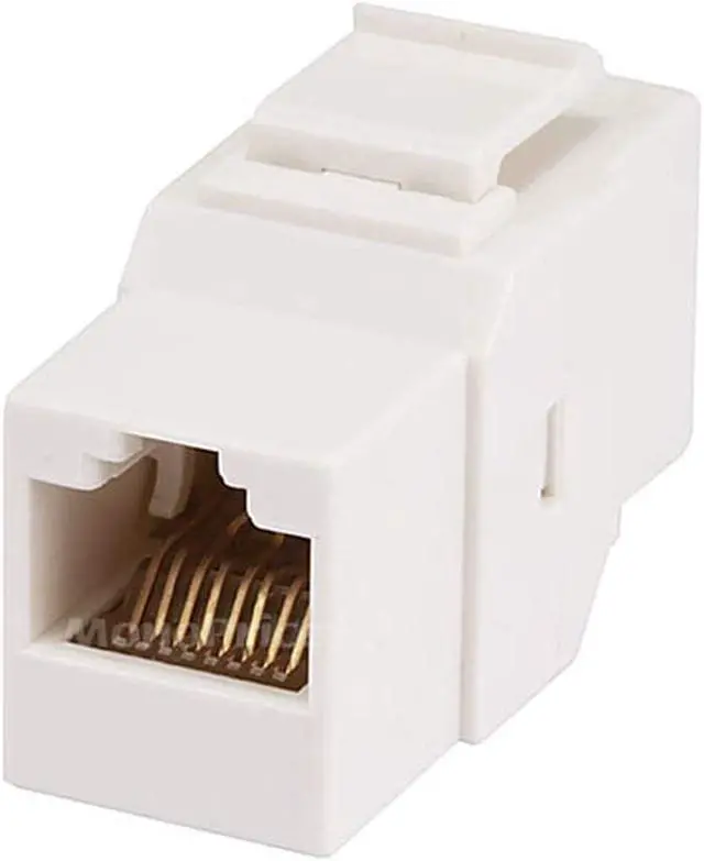 Alt view image 2 of 2 - Monoprice Cat5e Inline Coupler Type Keystone Jack, White (107302)