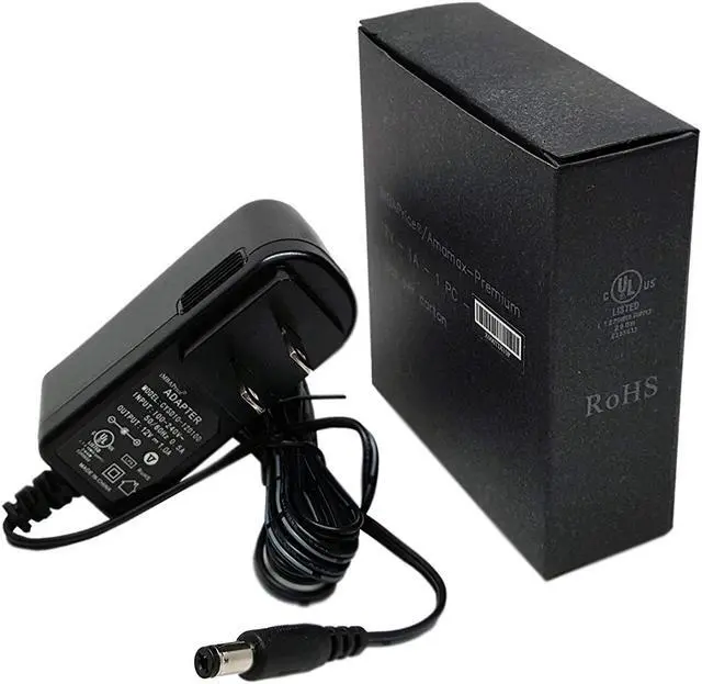 Main image of iMBAPrice 12V DC Wall Power Adapter UL Listed Power Supply (5-Feet, 12V 1A(1000mA))