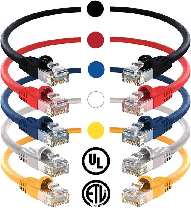 Alt view image 4 of 4 - iMBAPrice - 5 Ft (5ft) Cat6 Ethernet Network Patch Cable RJ45 (10 Pack) Blue