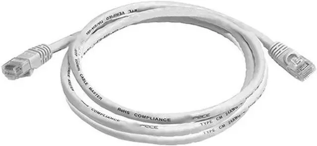 Alt view image 2 of 3 - iMBAPrice - Cat6 Snagless RJ45 Ethernet Patch Cable in White (5 Feet) - 10 Pack