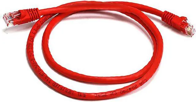 Alt view image 2 of 2 - iMBAPrice - Cat6 Snagless RJ45 Ethernet Patch Cable in Red (3 Feet) - 10 Pack