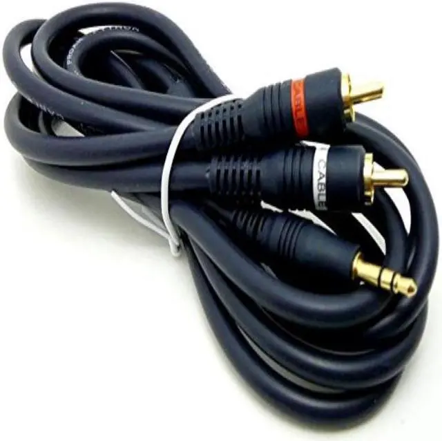 Alt view image 2 of 3 - iMBAPrice Premium Series 6 feet 3.5mm Stereo Male to 2RCA Male 22AWG Cable - Gold Plated