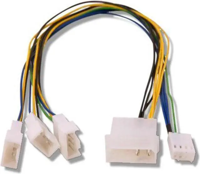 Main image of Fan Splitter 4 pin Molex > 3 Qty PWM headers 30cm Long Connect Multiple PWM Fans
