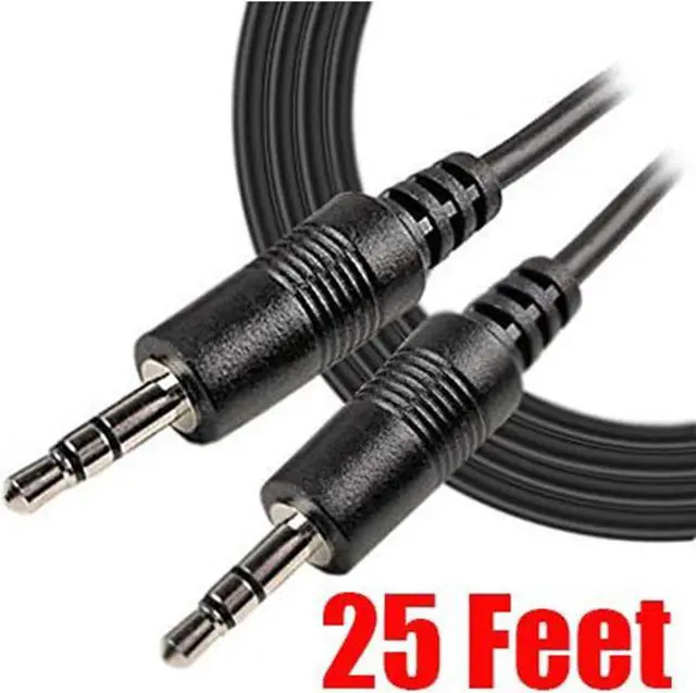 Alt view image 2 of 3 - imbaprice 25 feet professional quality nickel plated 3.5 mm male/male stereo audio cable